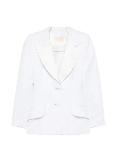 Mitiliane Couture Peak-lapel Blazer In White