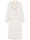 Mitiliane Couture Pinstriped Trench Coat In Neutrals