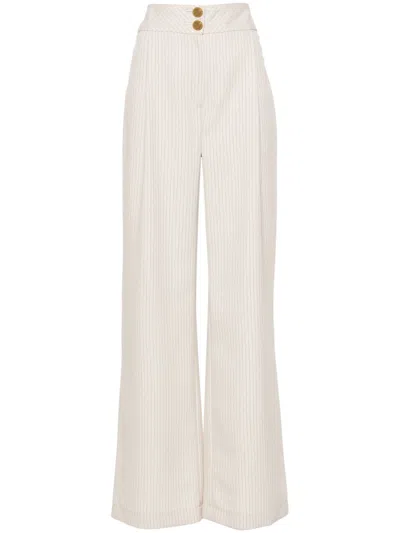 Mitiliane Couture Weite Hose Mit Nadelstreifen In Nude