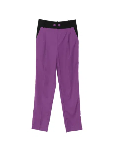 Mitiliane Couture Pleated Trousers In Purple