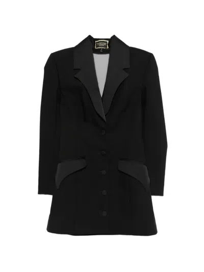 Mitiliane Couture Rose-embroidery Mini Dress In Black