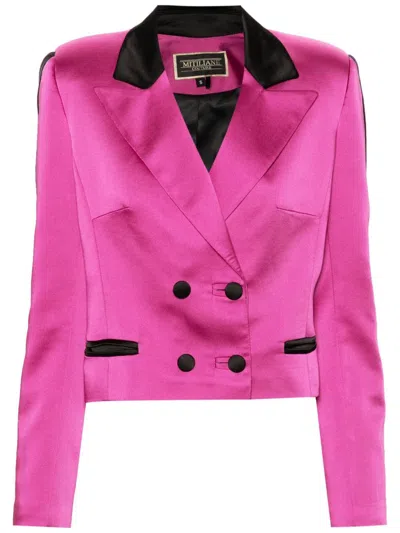 Mitiliane Couture Blazer Mit Satinbesatz In Rosa