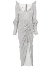 Mitiliane Couture Sequinned Gown In Grey
