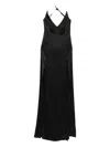 Mitiliane Couture Split Silk Maxi Dress In Black