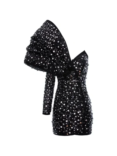 Mitiliane Couture Stella Sequin Mini Dress In Black