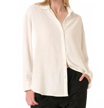 Mittoshop Airflow Button Down Long Sleeve Shirt In White