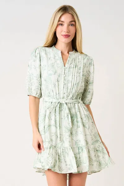 Mittoshop Astrid Mini Dress In Sage In Green
