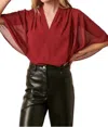 Mittoshop Cassie Blouse In Burgundy In White
