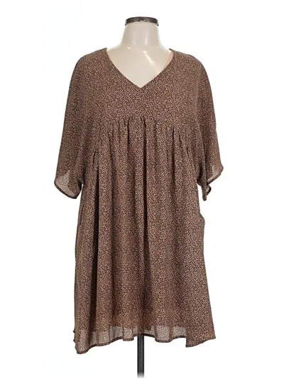 Pre-owned Mittoshop Casual Dress In Brown