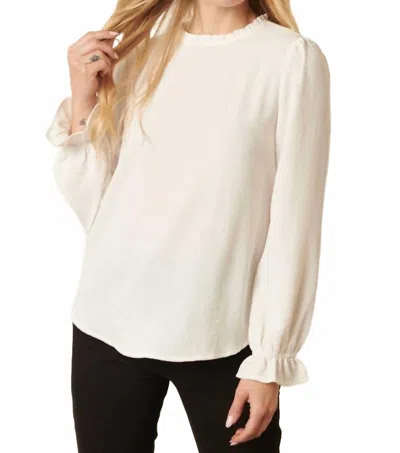 Mittoshop Charli Long Sleeve Blouse In Ivory In White