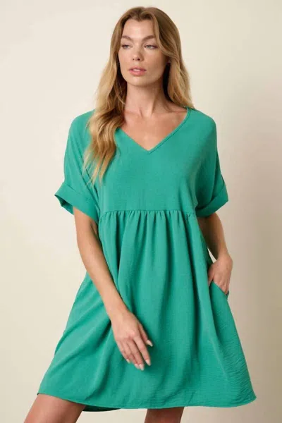 Mittoshop Dia Tiered Short Sleeve Dress In Paris Green