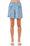 Mittoshop Easy Fit Shorts In Washed Chambray In Multi