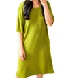 Mittoshop Easy Going Shift Dress In Green In Green