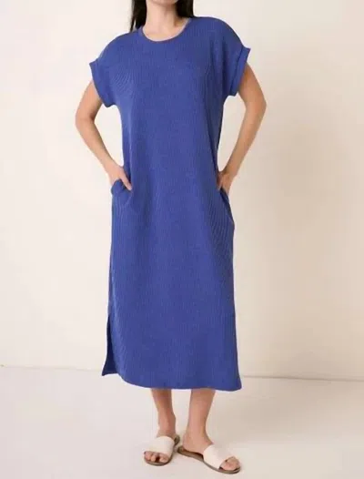 Mittoshop Eden Short Sleeve Midi Dress In Royal Blue