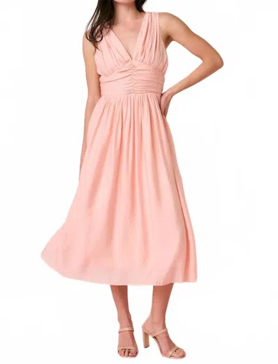 Mittoshop Gabriela Midi Dress In Blush In Gold