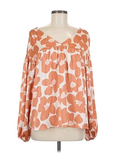 Pre-owned Mittoshop Long Sleeve Blouse In Orange