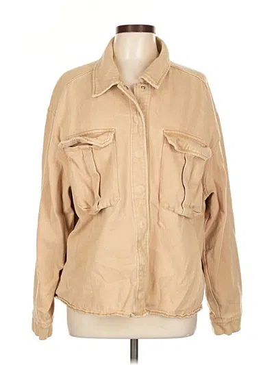 Pre-owned Mittoshop Long Sleeve Button Down Shirt In Brown