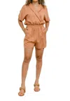 Mittoshop Midtown Romper In Caramel In Multi