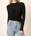Mittoshop Mock Neck Top In Black In Black