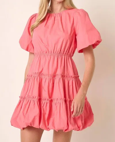 Mittoshop She's Got That Bubbly Personality Dress In Strawberry In Pink