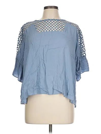 Pre-owned Mittoshop Short Sleeve Blouse In Blue