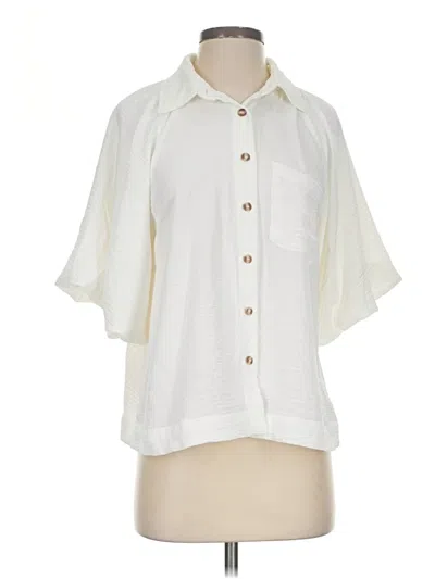Pre-owned Mittoshop Short Sleeve Blouse In Ivory