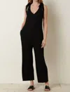 Mittoshop So Selfless Slub Ribbed Knit Jumpsuit In Black In Black