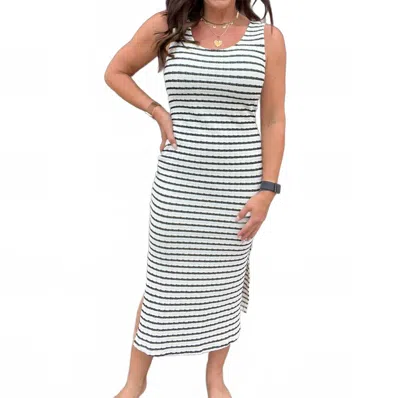 Mittoshop Somewhere In Between Dress In Black/ivory In Multi