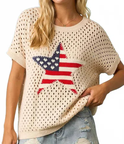 Mittoshop Star Crochet Sweater In Cream In Neutral