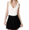 Mittoshop Suzy Deep V-neck Bodysuit In White In White