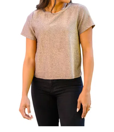 Mittoshop Sweetly Twinkle Knit Top In Tan In Multi