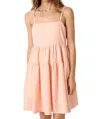 Mittoshop Texture Babydoll Tank Dress In Peach Coral In Multi