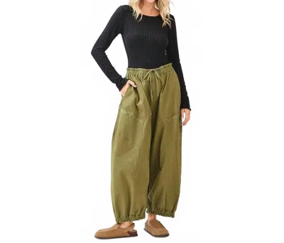 Mittoshop Tricia Parachute Pants In Olive In Green