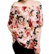 Mittoshop Velvet Floral Blouse In Blush Rose In Multi