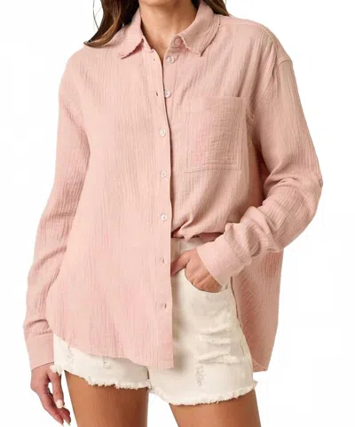 Mittoshop Women's Collared Button Down Long Sleeve Shirt In Pink