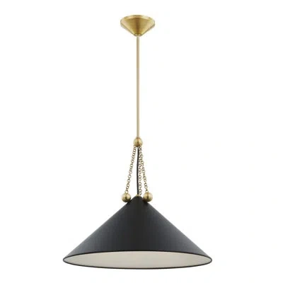 Mitzi 1 - Light Aged Brass Pendant In Soft Black