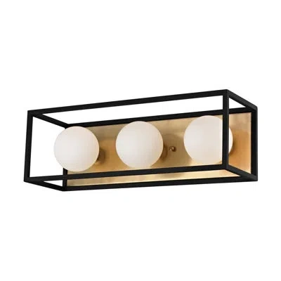 Mitzi Aira 3 Light Bath And Vanity In Aged Brass