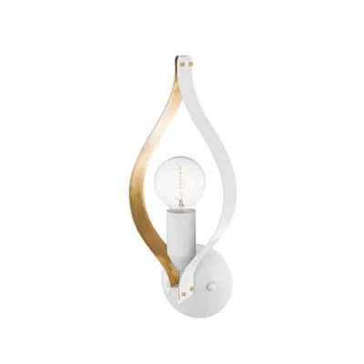 Mitzi Akansha In Soft White,gold Leaf
