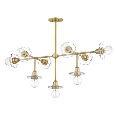 Mitzi Alexa 9 Light Chandelier In Aged Brass