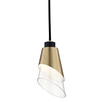 Mitzi Angie 1 - Light Single Cone Pendant In Aged Brass