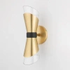 Mitzi Angie 2 - Light Dimmable Armed Sconce In Aged Brass