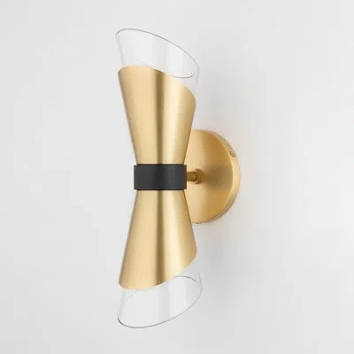 Mitzi Angie 2 - Light Dimmable Armed Sconce In Aged Brass