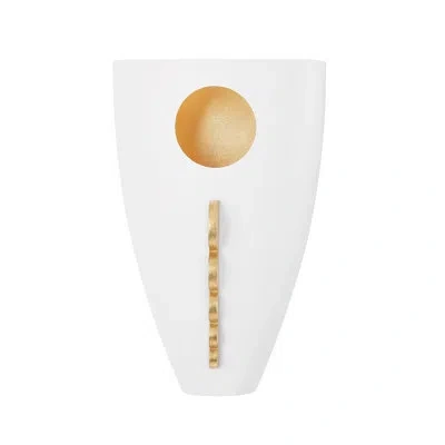 Mitzi Ari 1 - Light Dimmable Plug-in Flush Mount In Gold Leaf,white