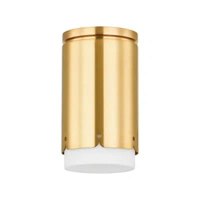 Mitzi Asa 1 Light Flush Mount In Antique Brass