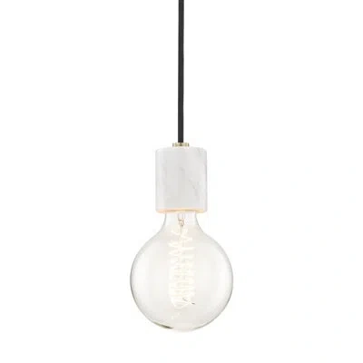 Mitzi Asime 1 - Light Single Bulb Pendant In Aged Brass