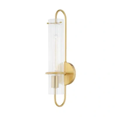 Mitzi Beck 1 Light Wall Sconce In Aged Brass