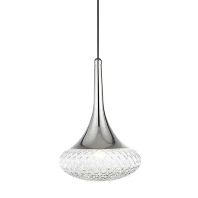 Mitzi Bella 1 - Light Single Teardrop Pendant In Polished Nickel