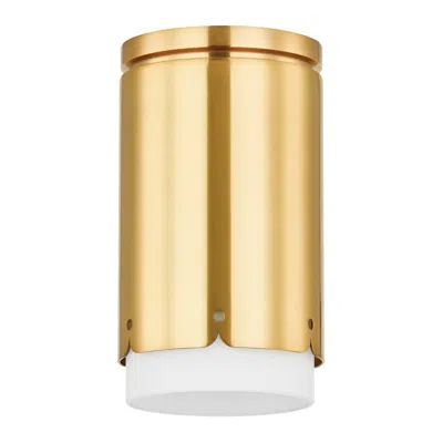 Mitzi By Hudson Valley Asa 4.75 Inch 1 Lt. Aged Brass Flush Mount