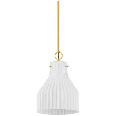 Mitzi By Hudson Valley Corinthia 10 Inch 1 Lt. Aged Brass Pendant