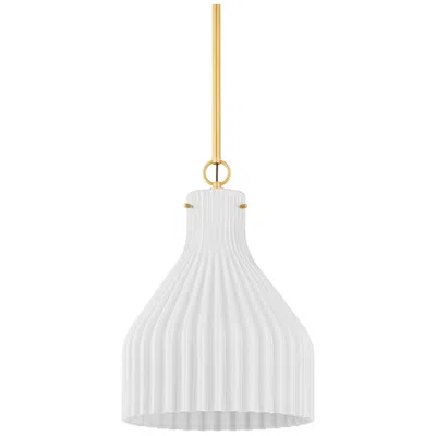 Mitzi By Hudson Valley Corinthia 14 Inch 1 Lt. Aged Brass Pendant